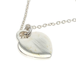 Tiffany Double Heart Tag Enamel Necklace Silver Women's TIFFANY&Co.