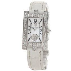 Harry Winston AVEQHM21WW231 Avenue Aurora Diamond Watch K18 White Gold Leather Women's HARRY WINSTON