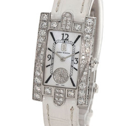 Harry Winston AVEQHM21WW231 Avenue Aurora Diamond Watch K18 White Gold Leather Women's HARRY WINSTON