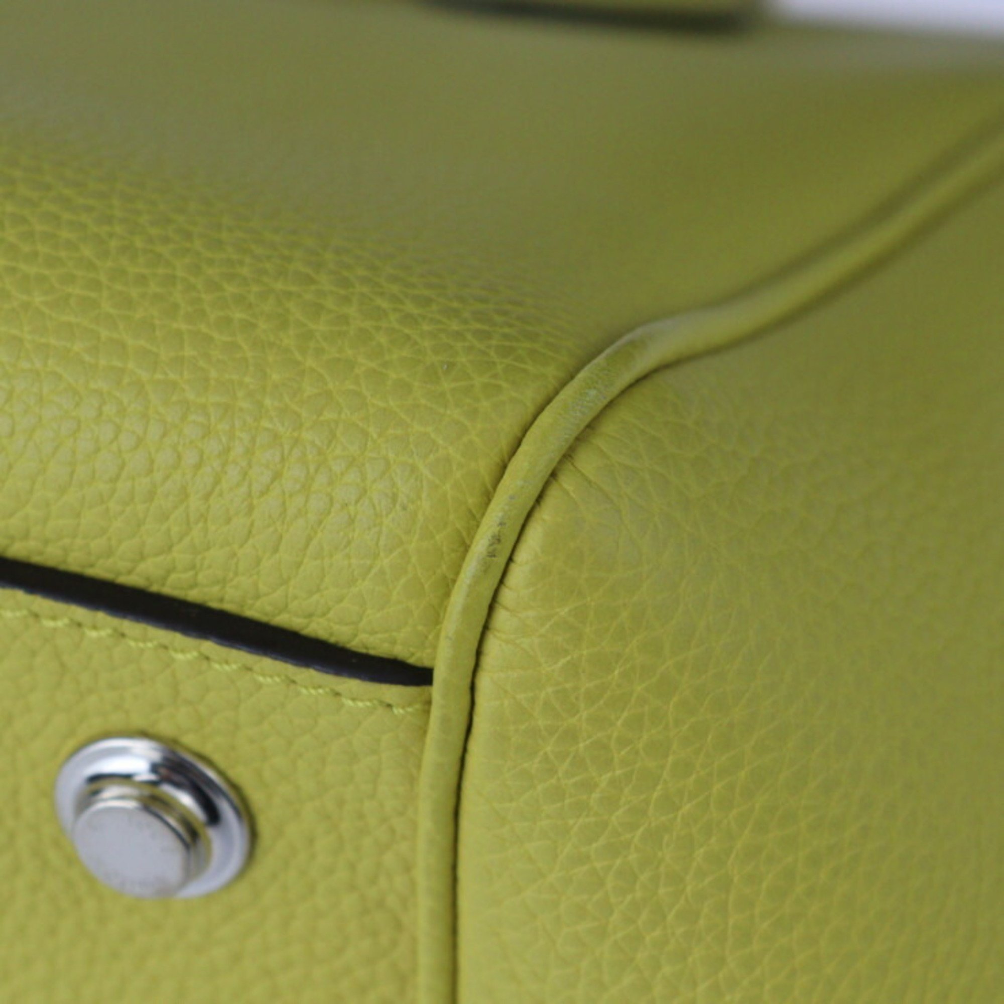 LOUIS VUITTON Louis Vuitton Mila PM Handbag M51446 Leather Vert Acid Yellow Shoulder Bag