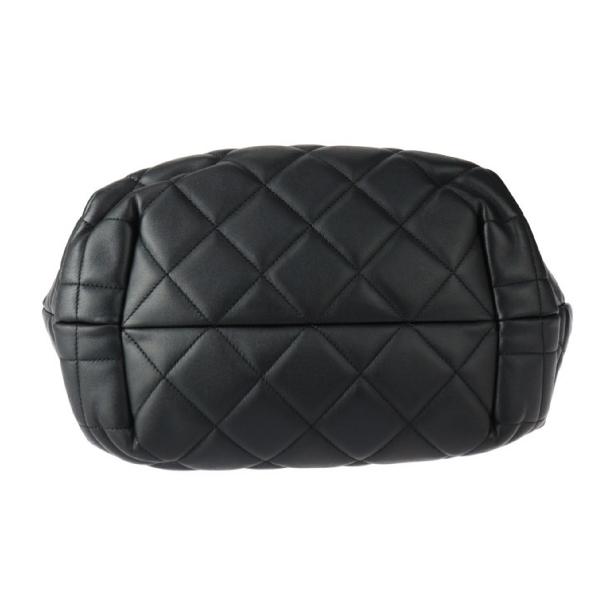 CHANEL Chanel Bag Handbag Lambskin Black Matelasse Coco Mark Shoulder Tote Quilted