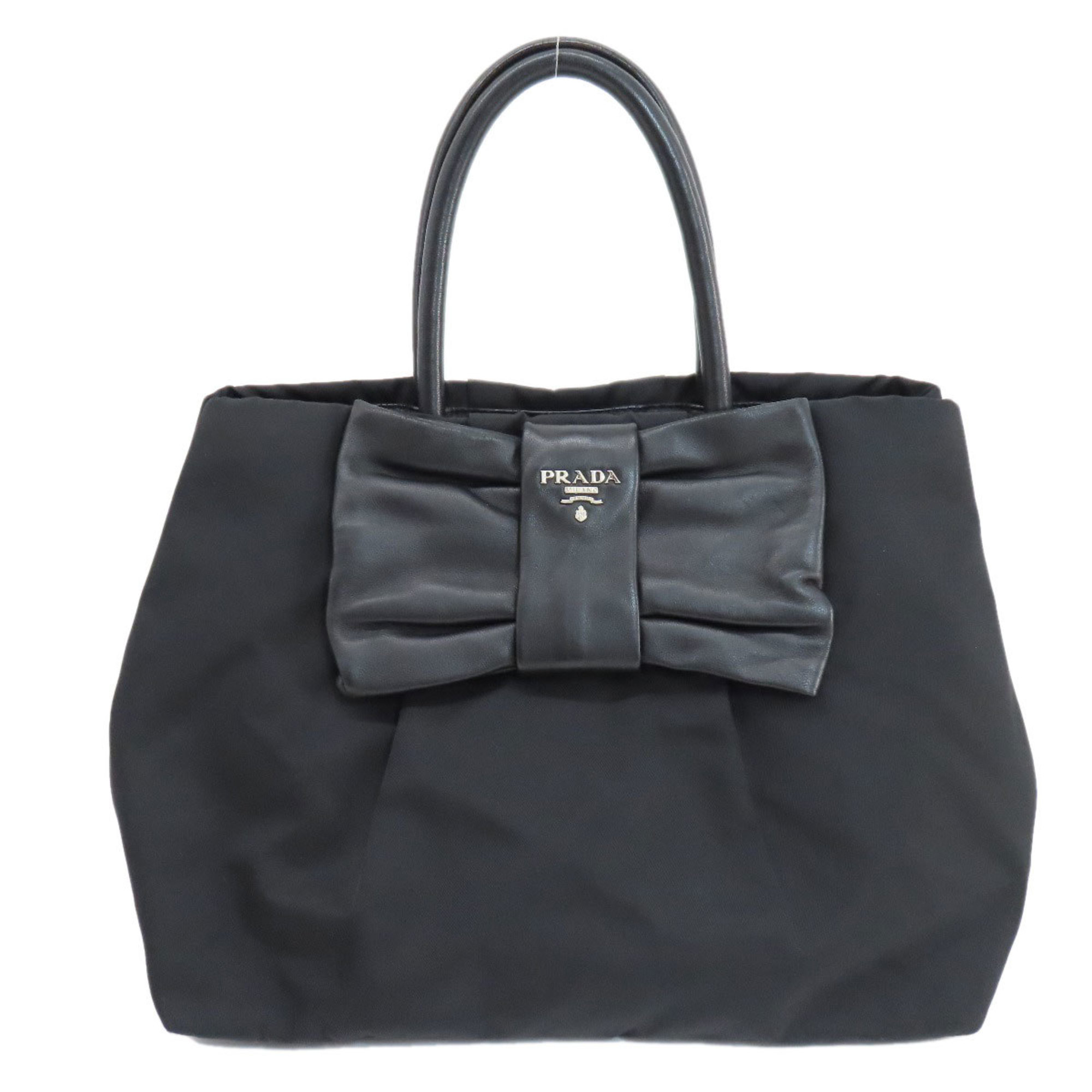 Prada ribbon motif handbag, nylon material, women's PRADA