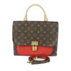 LOUIS VUITTON Louis Vuitton Marignan Handbag M44286 Monogram Canvas Leather Brown Coquelicot Shoulder Bag