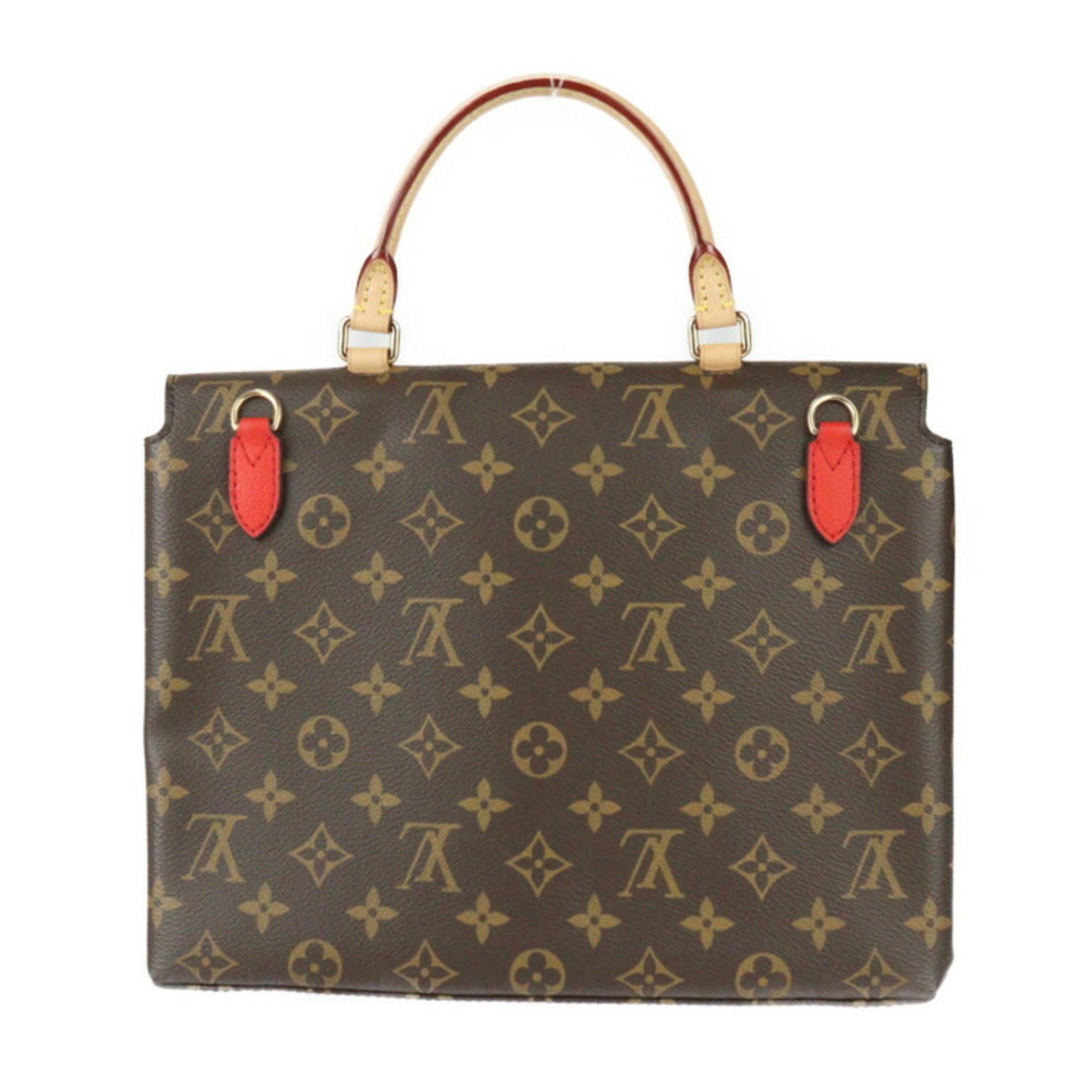 LOUIS VUITTON Louis Vuitton Marignan Handbag M44286 Monogram Canvas Leather Brown Coquelicot Shoulder Bag