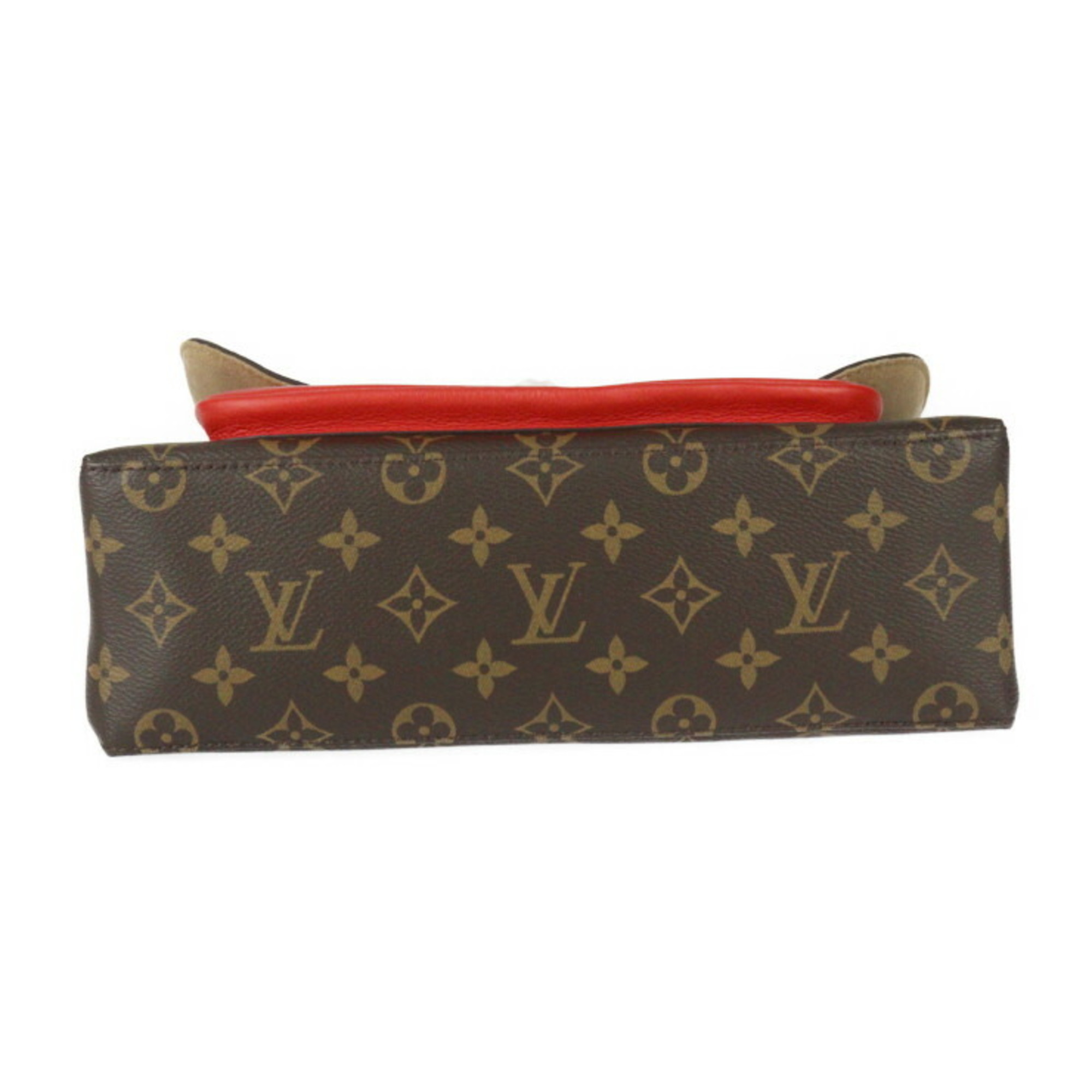 LOUIS VUITTON Louis Vuitton Marignan Handbag M44286 Monogram Canvas Leather Brown Coquelicot Shoulder Bag