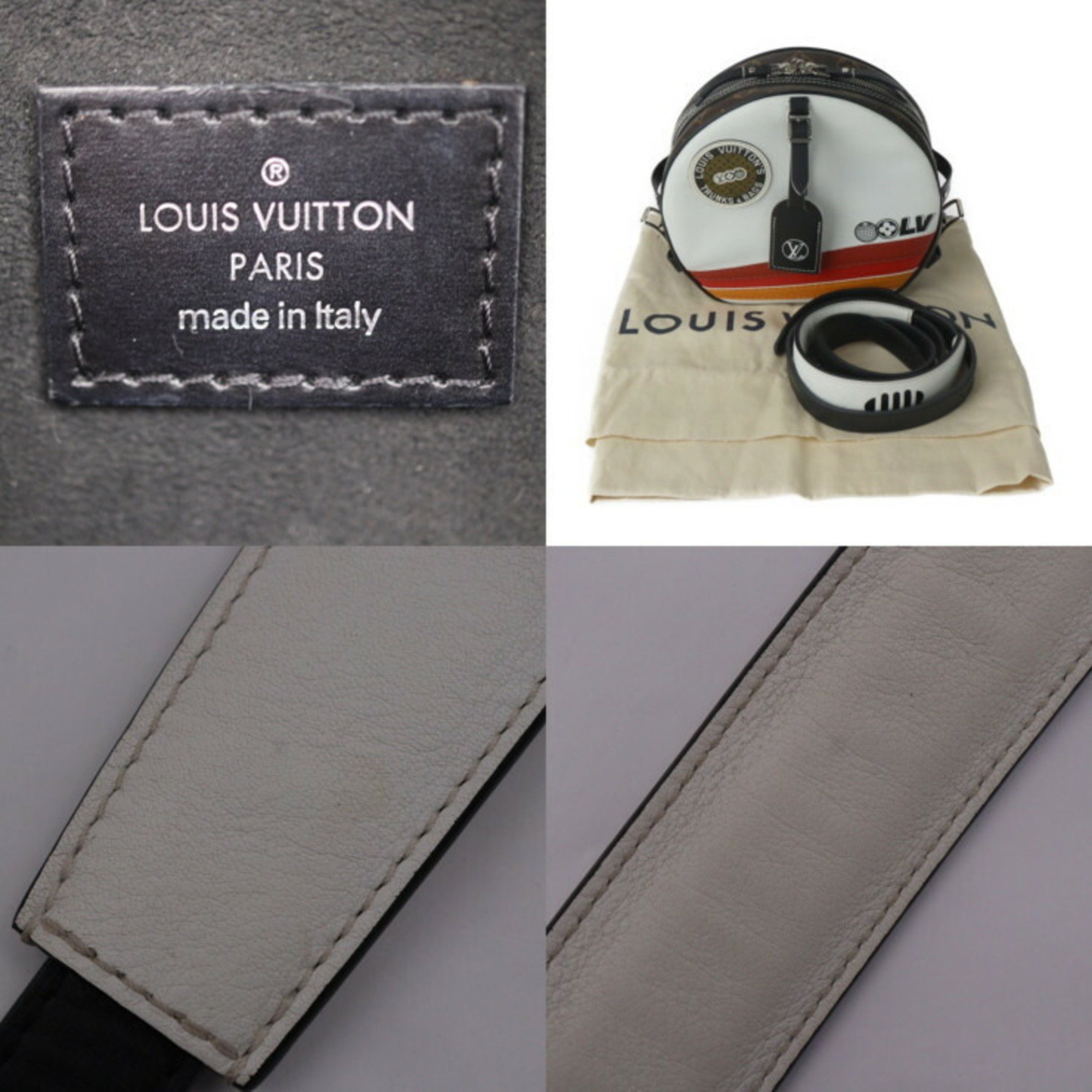 LOUIS VUITTON Louis Vuitton LV Airline Boite Chapeau Souple Shoulder Bag M55653 Leather Monogram Canvas Multicolor Crossbody