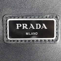 PRADA SAFFIANO TRAVEL Document Case, Second Bag, 2VN003, Leather, Black, Blue, L-Shaped, Clutch Pouch