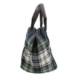 Balenciaga 339933 Navy Cabas Checkered Tote Bag Wool Women's BALENCIAGA