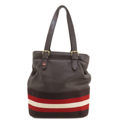 BALLY Bally Stripe Tote Bag Leather Women's