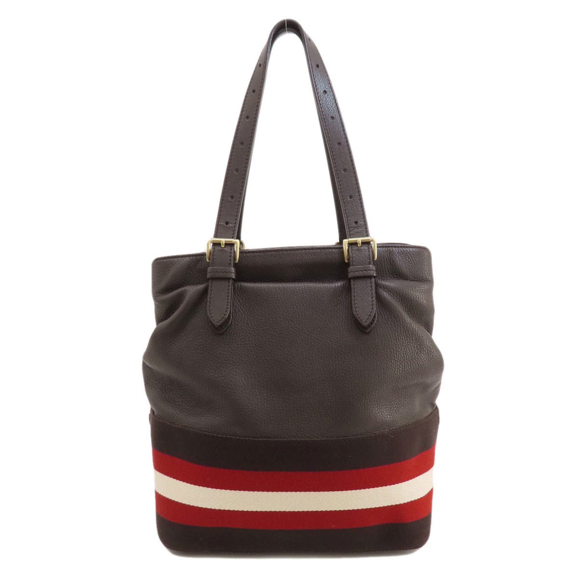 BALLY Bally Stripe Tote Bag Leather Women's