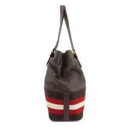 BALLY Bally Stripe Tote Bag Leather Women's