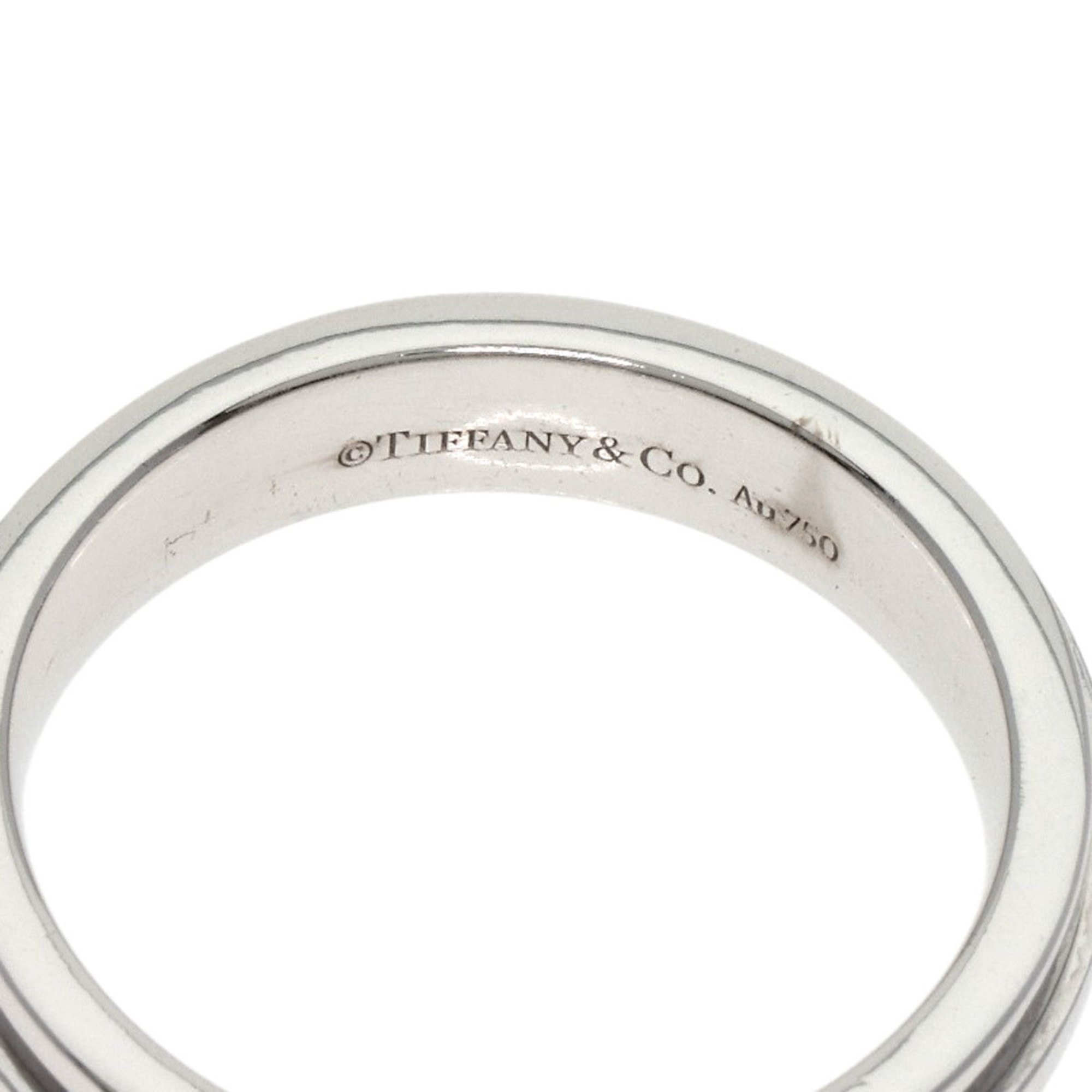 Tiffany T TWO Narrow Ring, 18K White Gold, Women's, TIFFANY&Co.