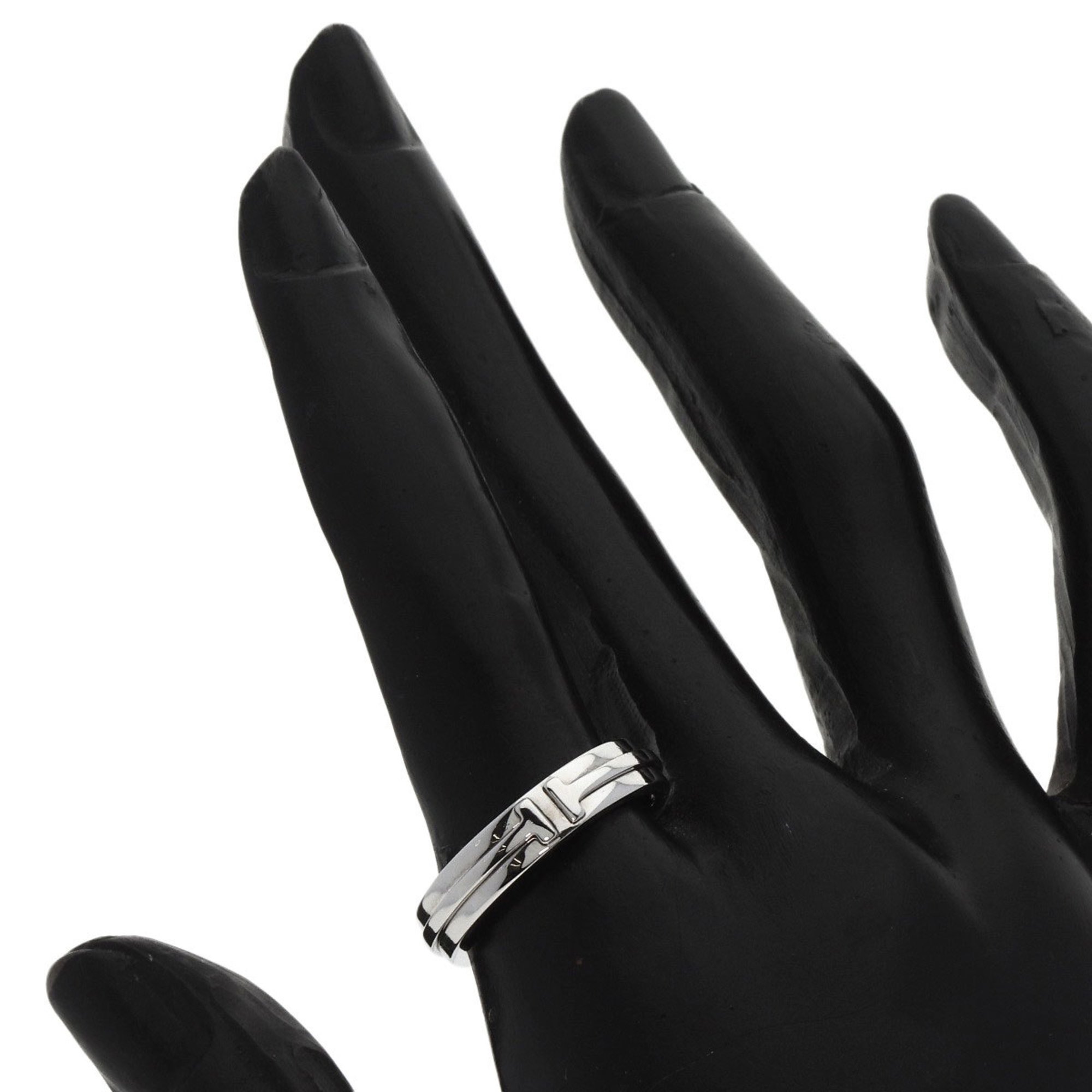 Tiffany T TWO Narrow Ring, 18K White Gold, Women's, TIFFANY&Co.