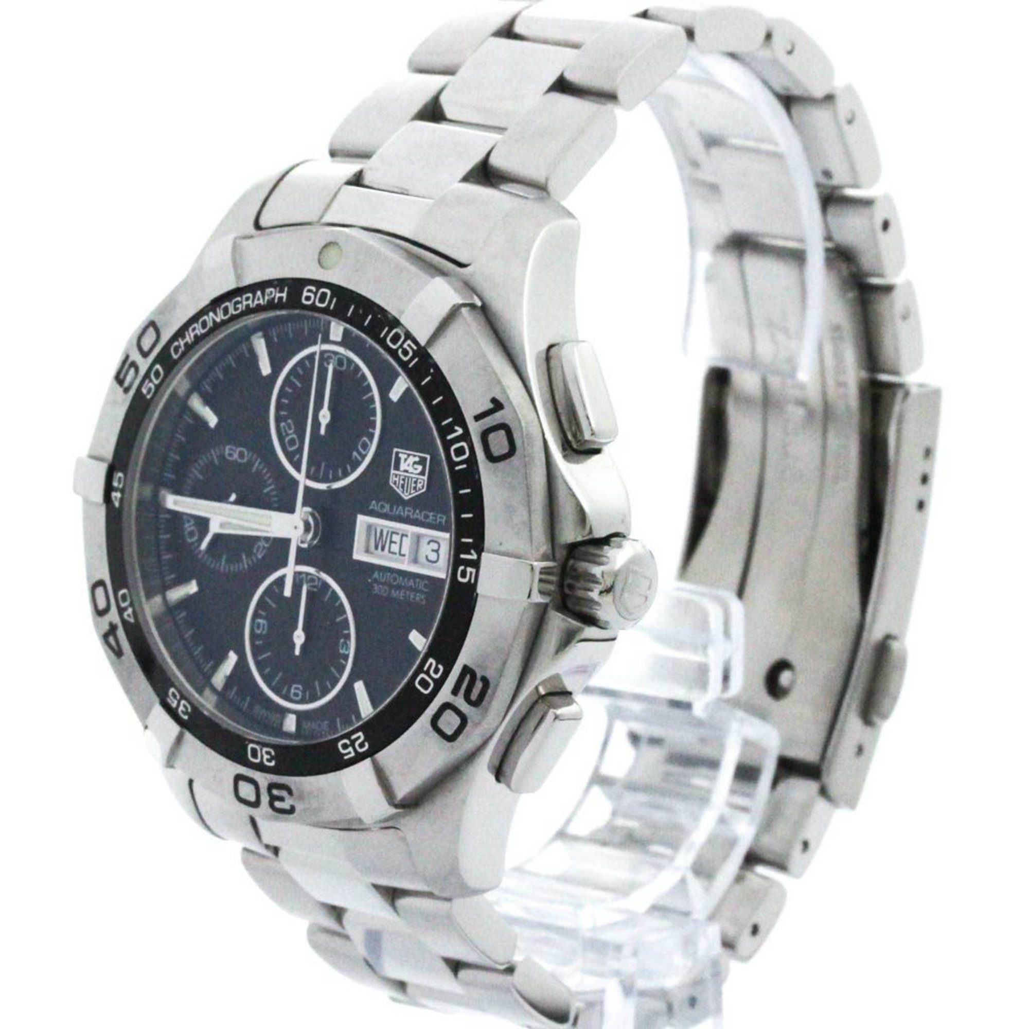 Polished TAG HEUER Aquaracer Chronograph Steel Automatic Watch CAF2010 BF574137