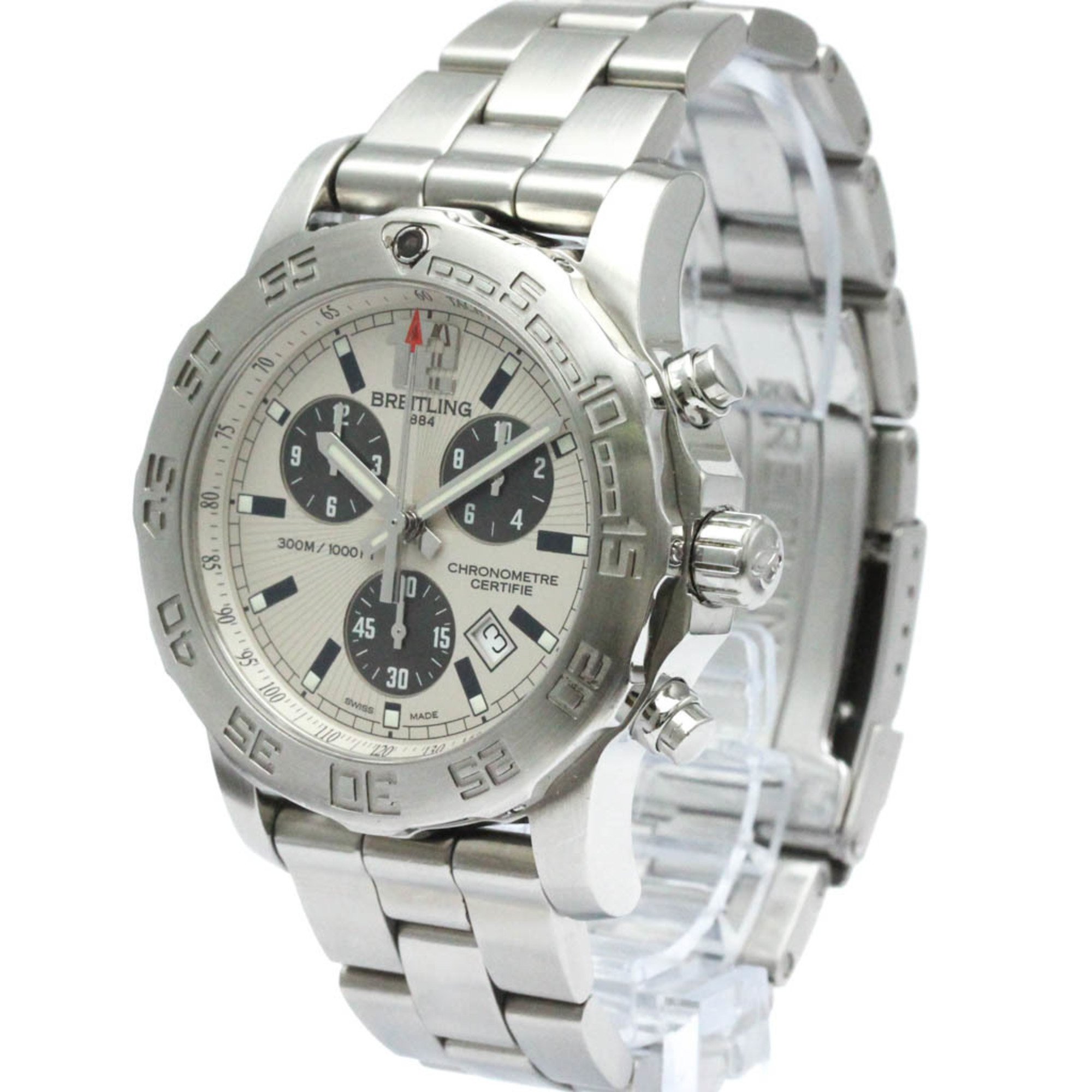 Polished BREITLING Colt Chronograph ll Steel Quartz Mens Watch A73387 BF567362