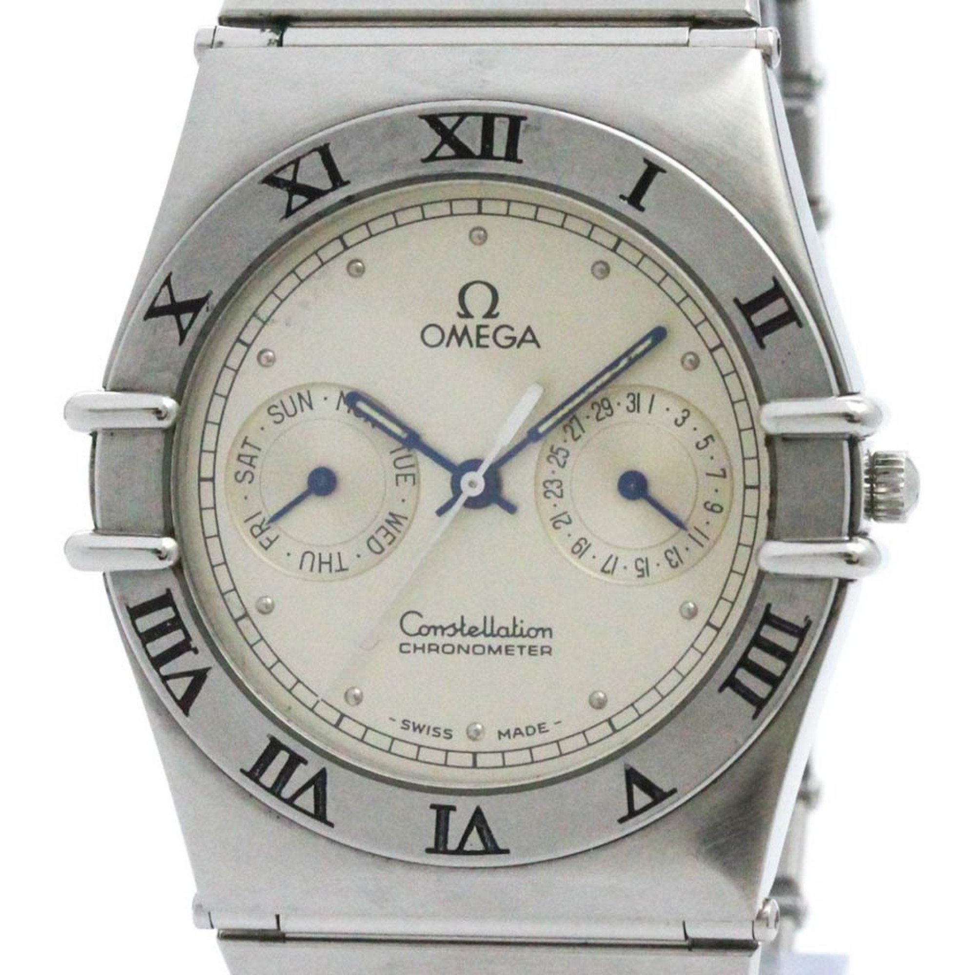 Polished OMEGA Constellation Day Date Chronometer Mens Watch 398.0869 BF574133