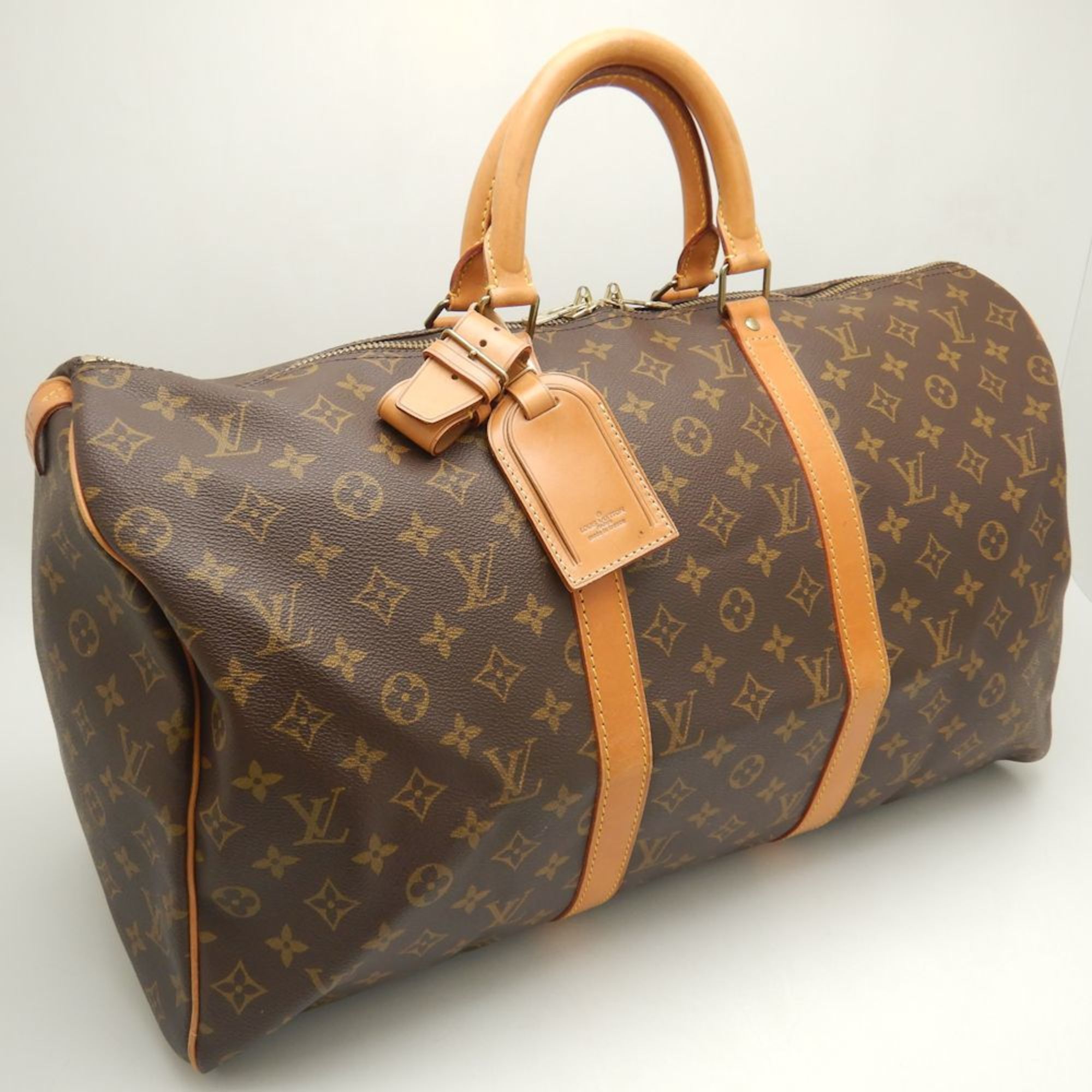 LOUIS VUITTON Louis Vuitton Monogram Keepall 50 M41426 Boston Bag Brown 251906