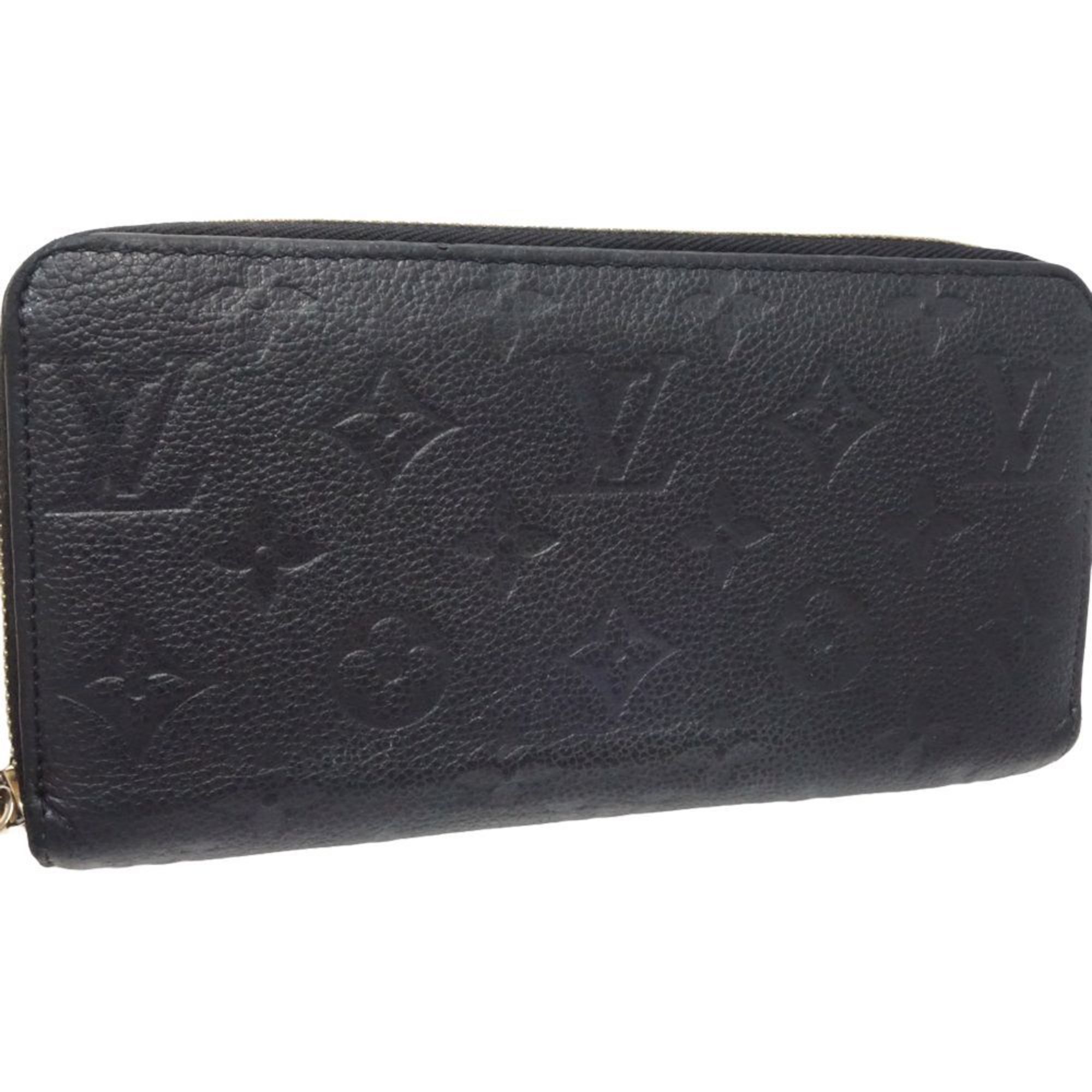 LOUIS VUITTON Louis Vuitton Long Wallet M61864 Zippy Monogram Empreinte Noir 180587