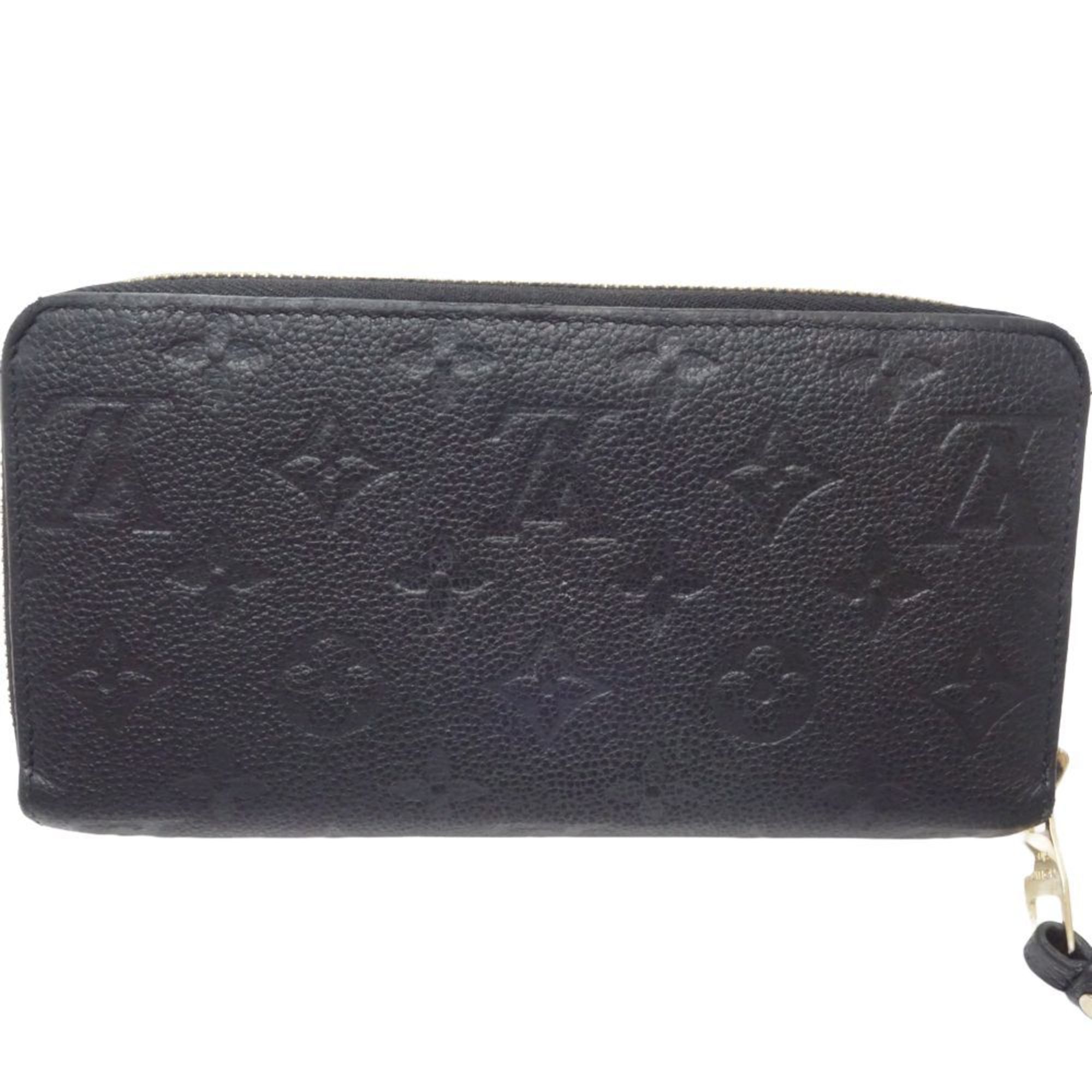 LOUIS VUITTON Louis Vuitton Long Wallet M61864 Zippy Monogram Empreinte Noir 180587