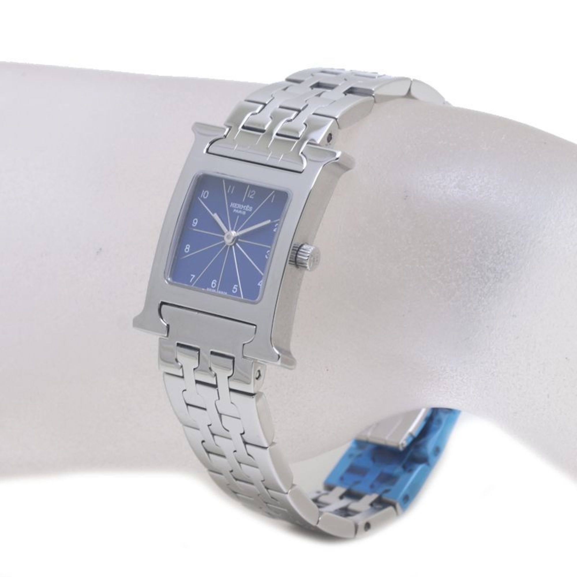 HERMES H Watch HH1.210.630 4804 Stainless Steel Ladies 39508