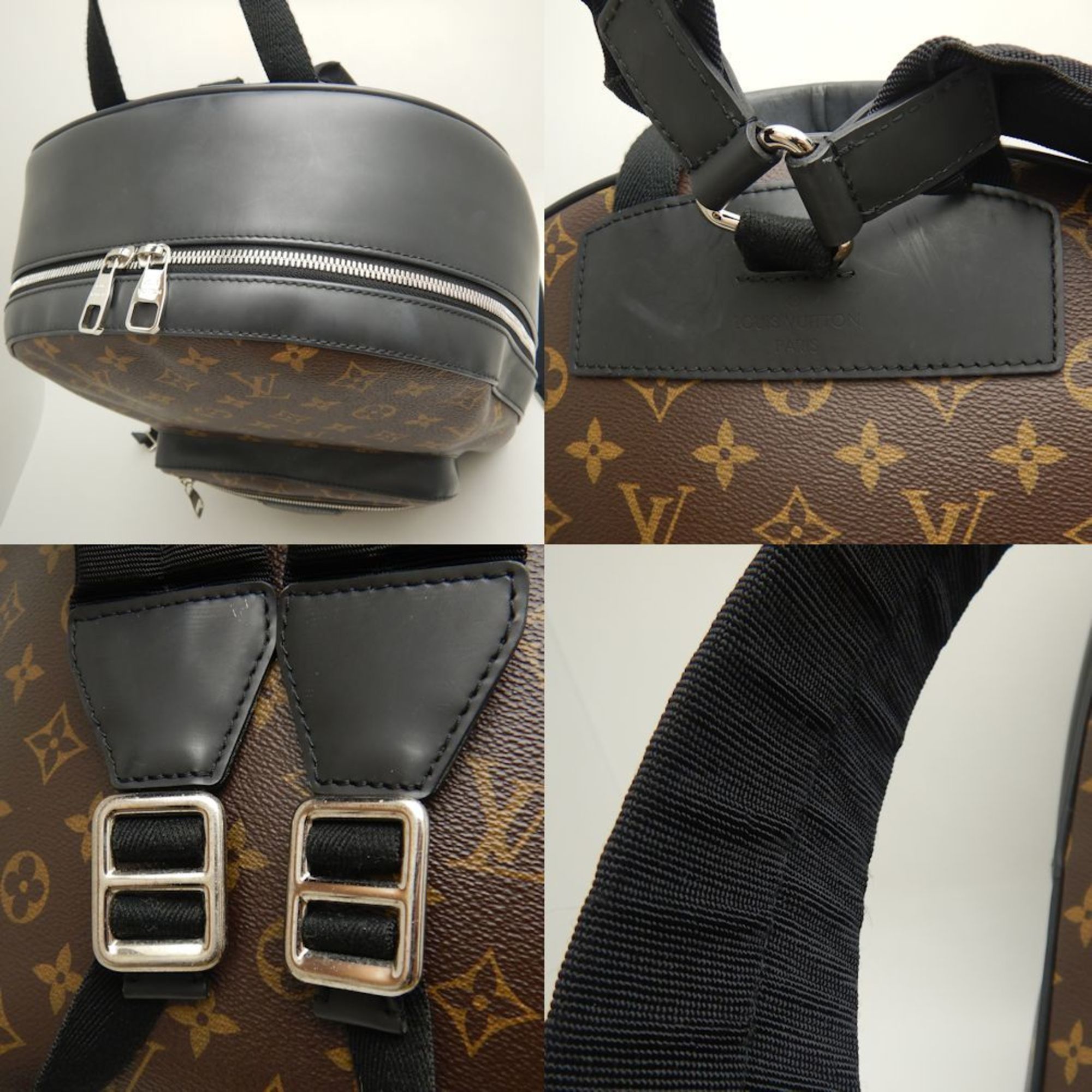 LOUIS VUITTON Louis Vuitton Josh M45349 Backpack Monogram Macassar Brown Black 251892