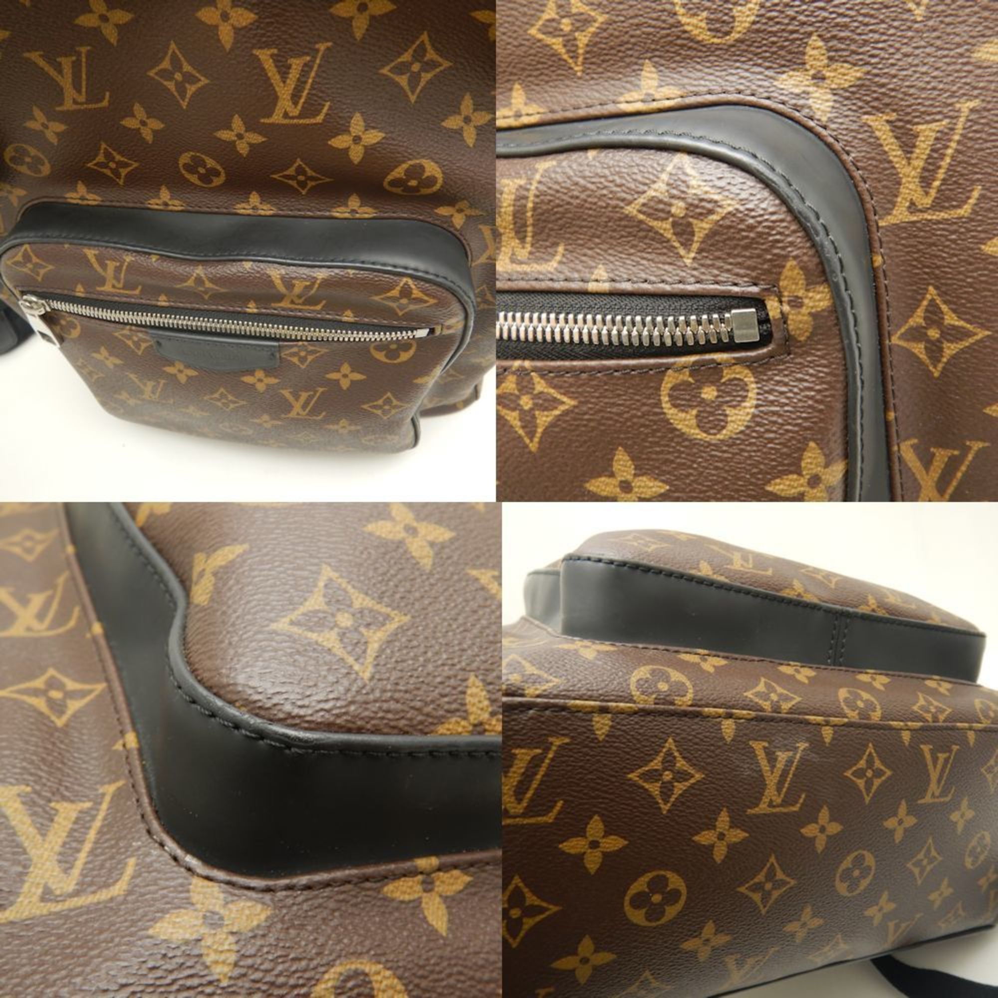 LOUIS VUITTON Louis Vuitton Josh M45349 Backpack Monogram Macassar Brown Black 251892