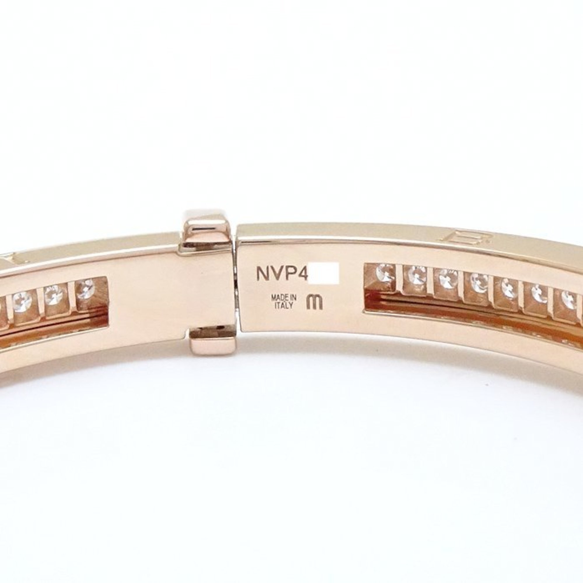 BVLGARI B.zero1 Bracelet Bangle Full Diamond M Size K18PG Pink Gold 292096