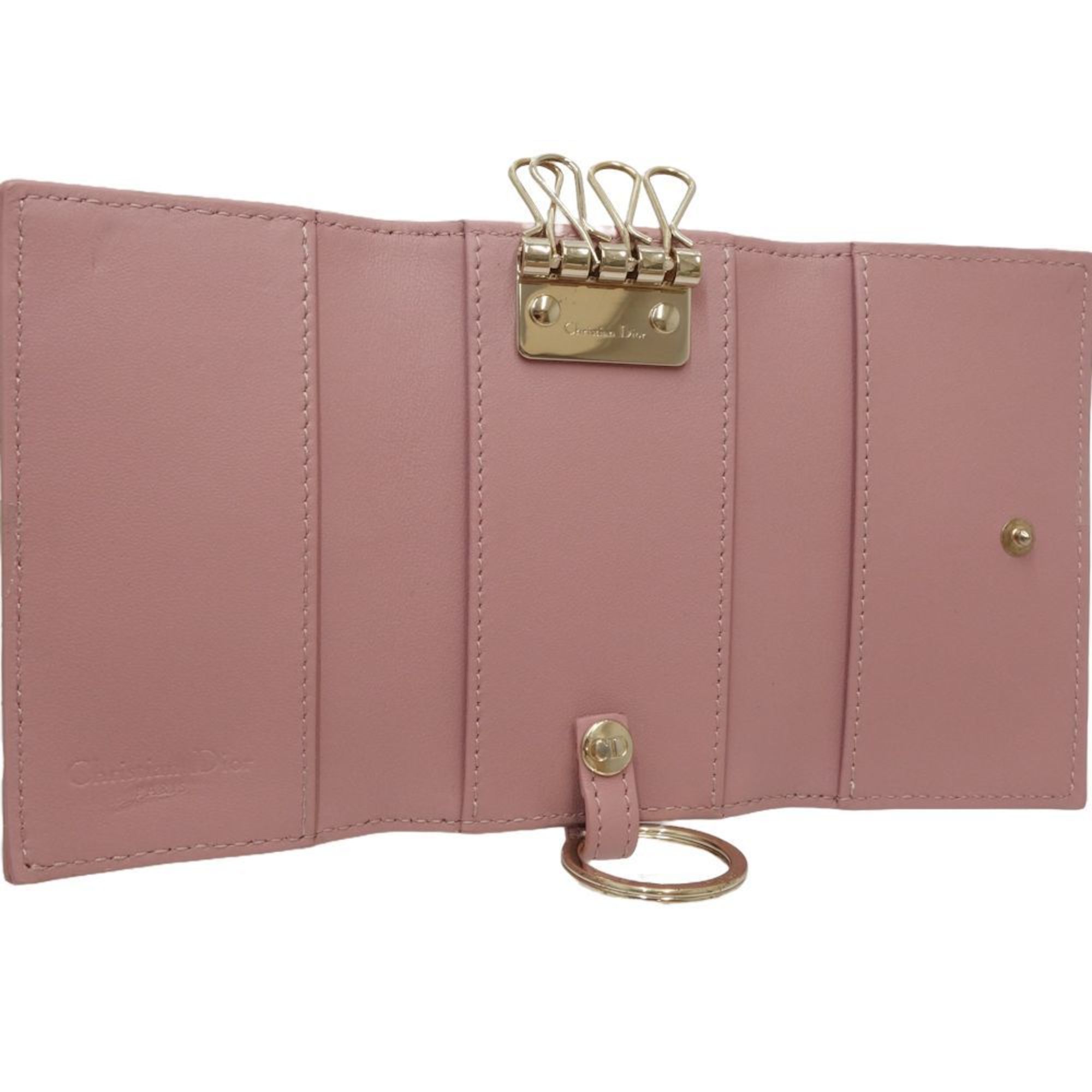 Christian Dior Key Case 44-MD-0253 Cannage Miss Lambskin Pink 180581