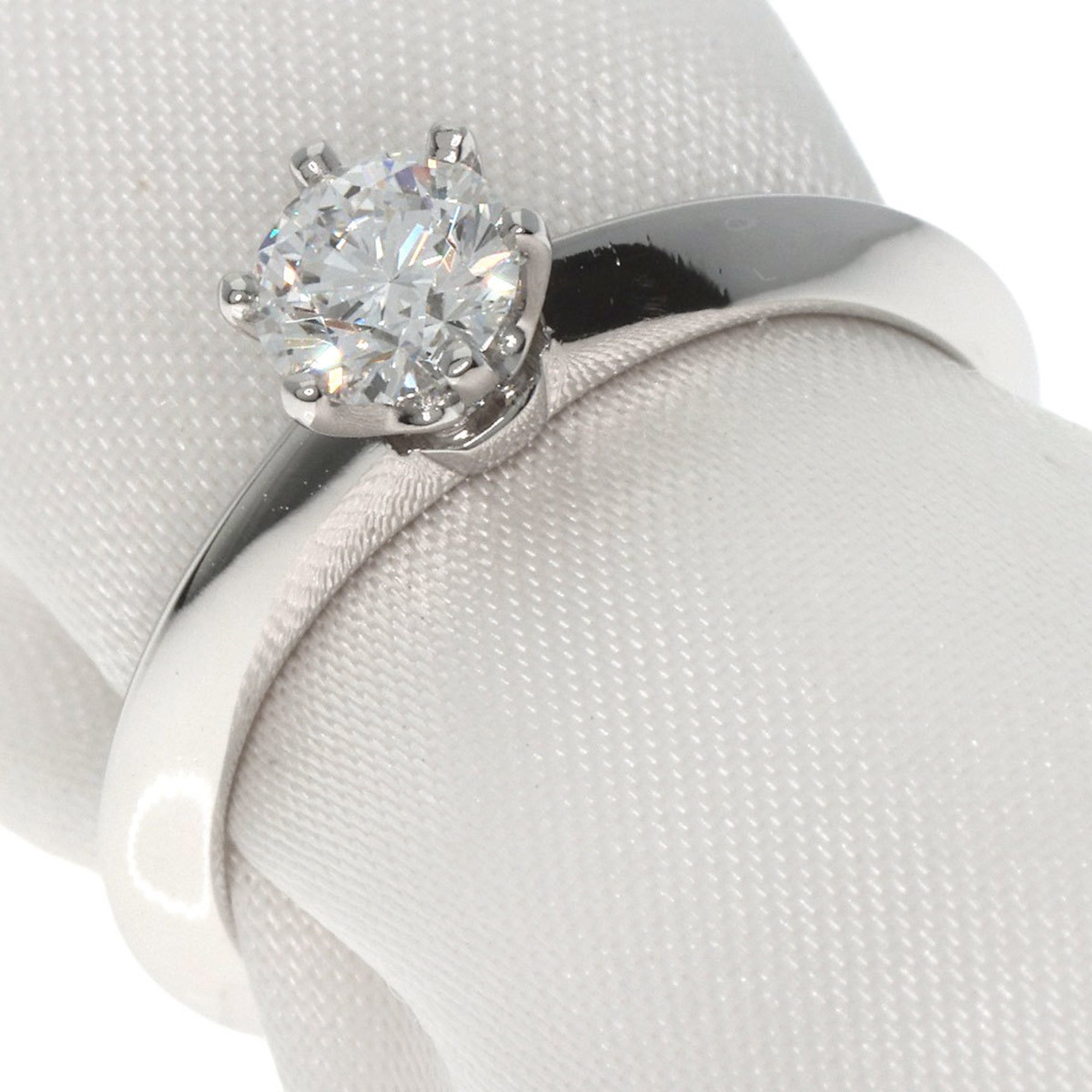 Tiffany solitaire diamond ring, platinum PT950, for women, TIFFANY&Co.