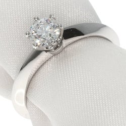 Tiffany solitaire diamond ring, platinum PT950, for women, TIFFANY&Co.