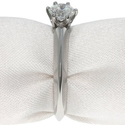 Tiffany solitaire diamond ring, platinum PT950, for women, TIFFANY&Co.