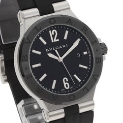 BVLGARI DG42SC Diagono Date Ceramic Watch Stainless Steel Rubber Men's