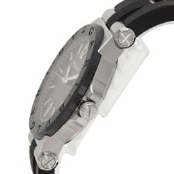 BVLGARI DG42SC Diagono Date Ceramic Watch Stainless Steel Rubber Men's