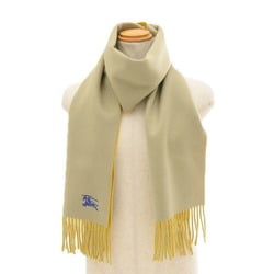Burberry reversible cashmere scarf muffler beige yellow 100%