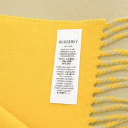 Burberry reversible cashmere scarf muffler beige yellow 100%