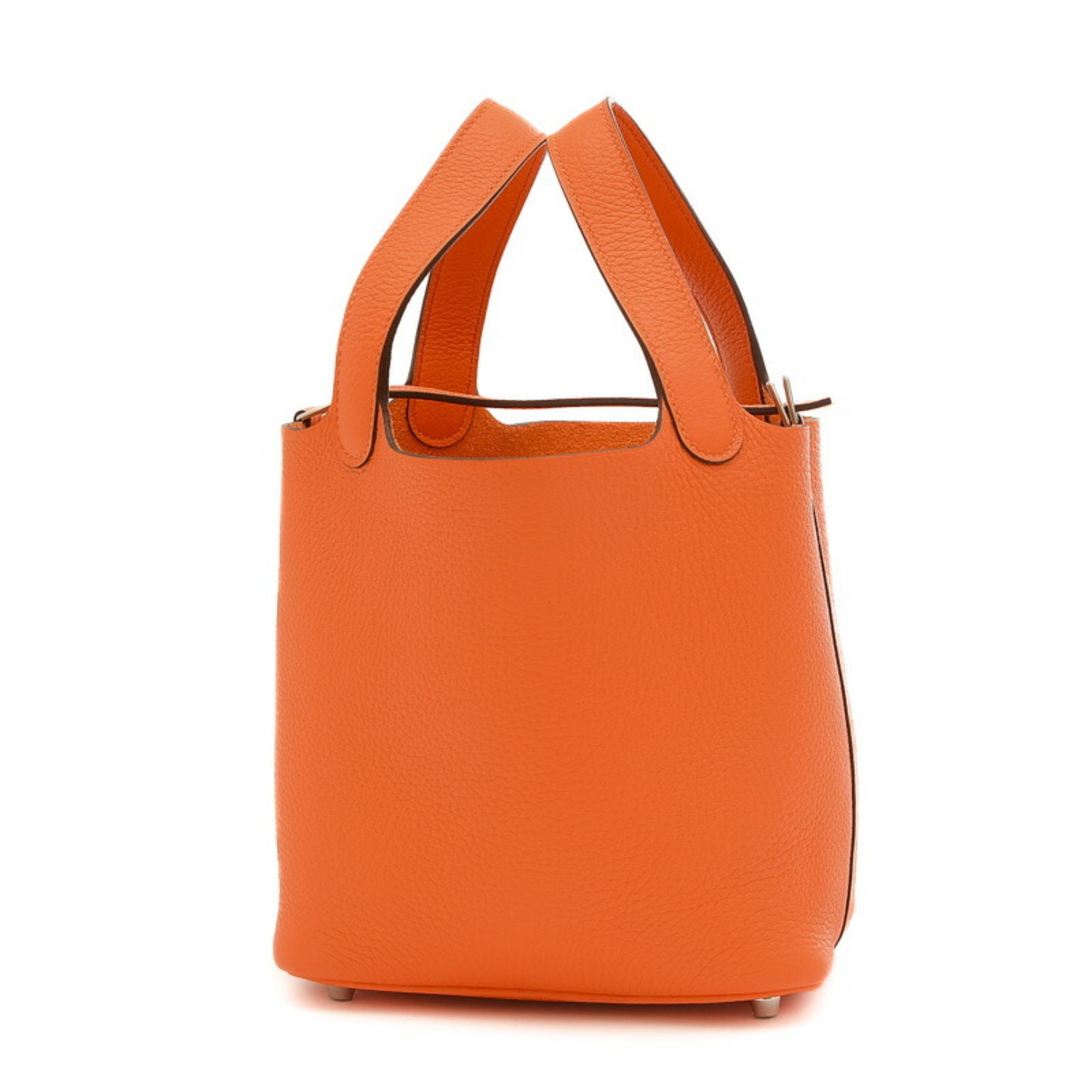 Hermes Picotin Lock PM 18 Handbag Taurillon Orange Anne B Stamp