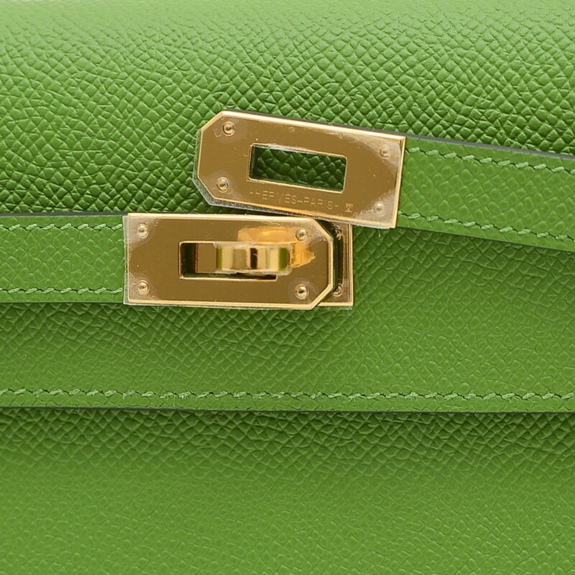 Hermes Kelly To Go Shoulder Bag Traceage Epson Vert Yucca W Engraved