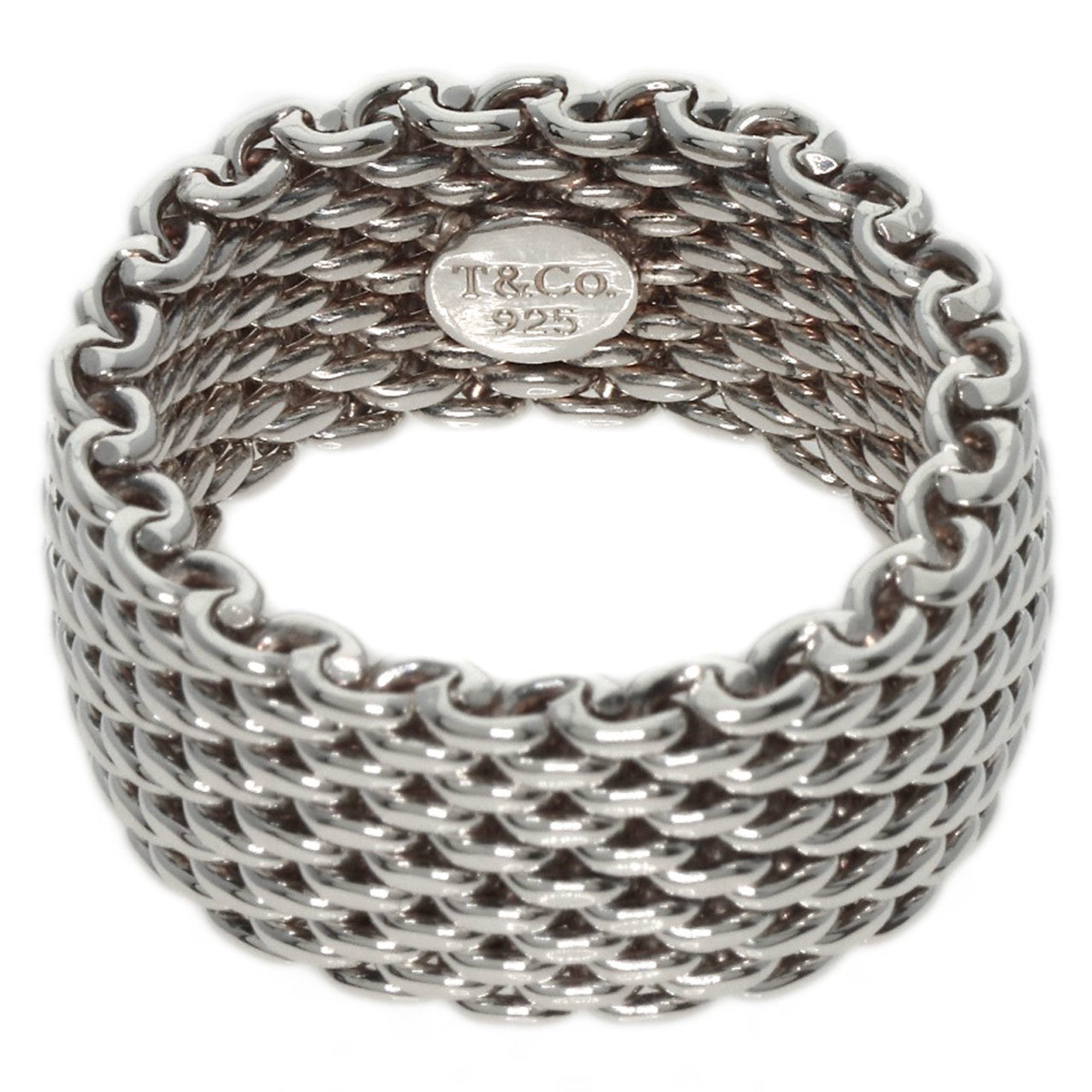 Tiffany Somerset Mesh Ring, Silver, Women's, TIFFANY&Co.