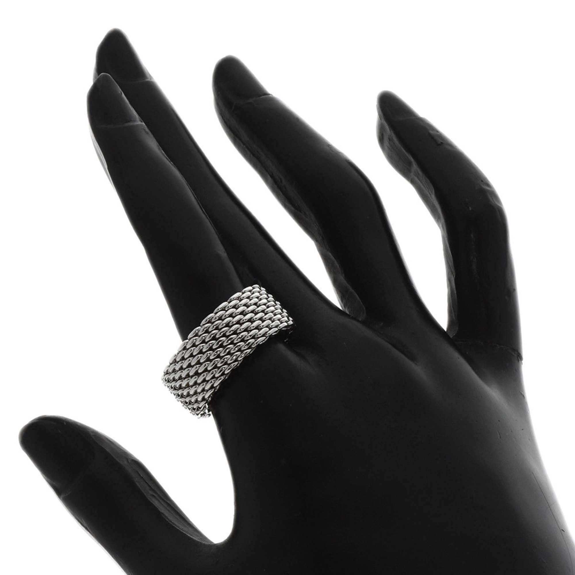 Tiffany Somerset Mesh Ring, Silver, Women's, TIFFANY&Co.