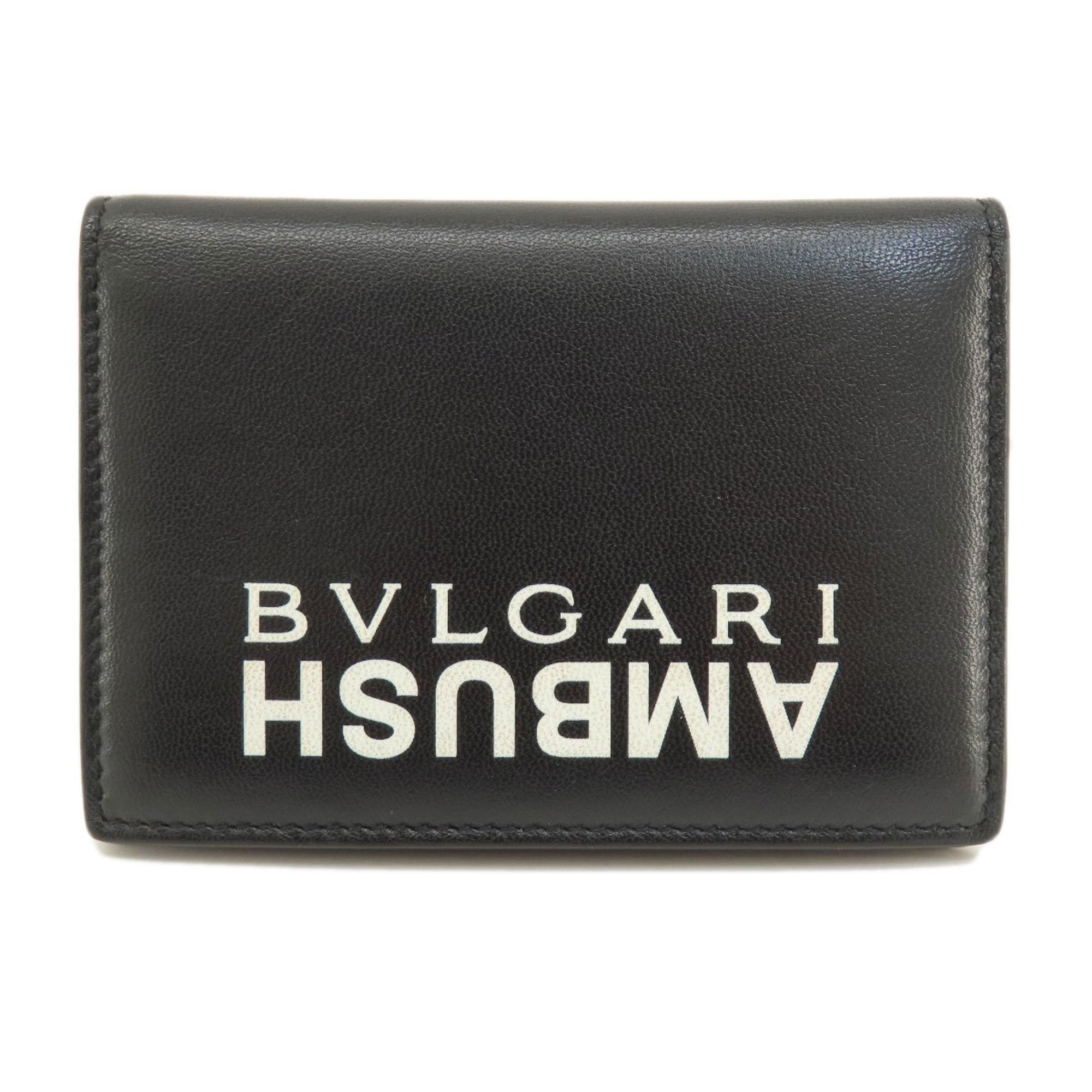 BVLGARI AMBUSH Business Card Holder/Card Case Leather Women's