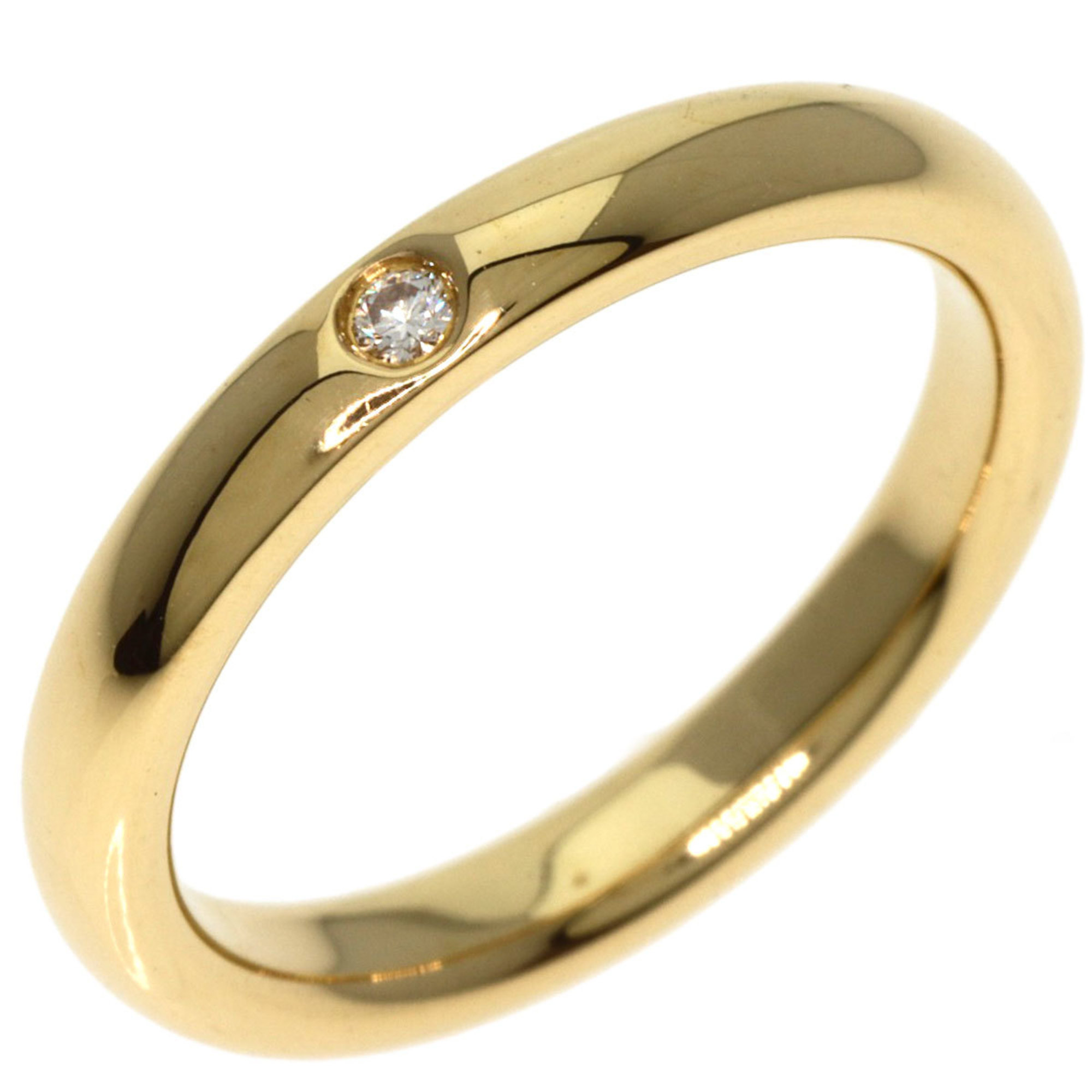 Tiffany Stacking Band 1P Diamond Ring, 18K Yellow Gold, Women's, TIFFANY&Co.