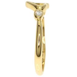 Tiffany & Co. Heart 2P Diamond Ring, 18K Yellow Gold, Women's, TIFFANY