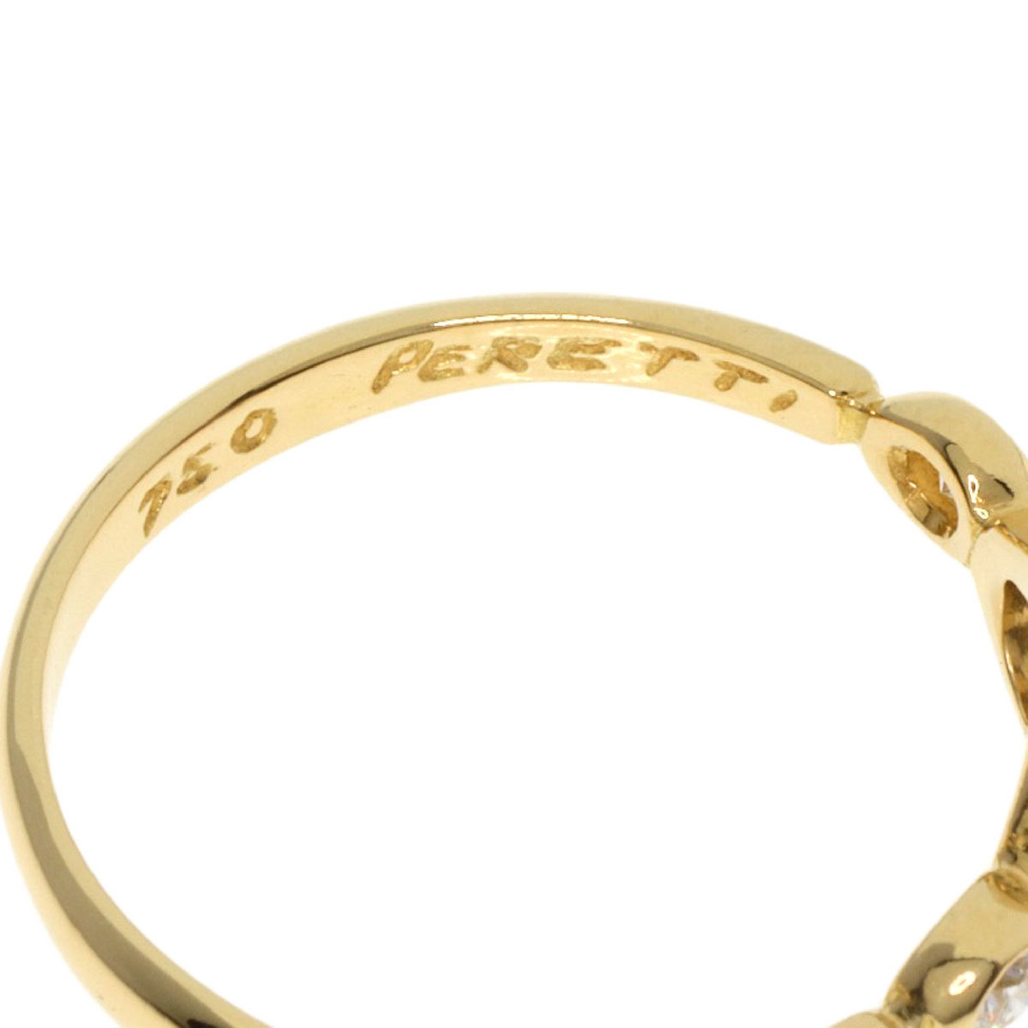 Tiffany & Co. Heart 2P Diamond Ring, 18K Yellow Gold, Women's, TIFFANY