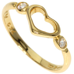 Tiffany & Co. Heart 2P Diamond Ring, 18K Yellow Gold, Women's, TIFFANY