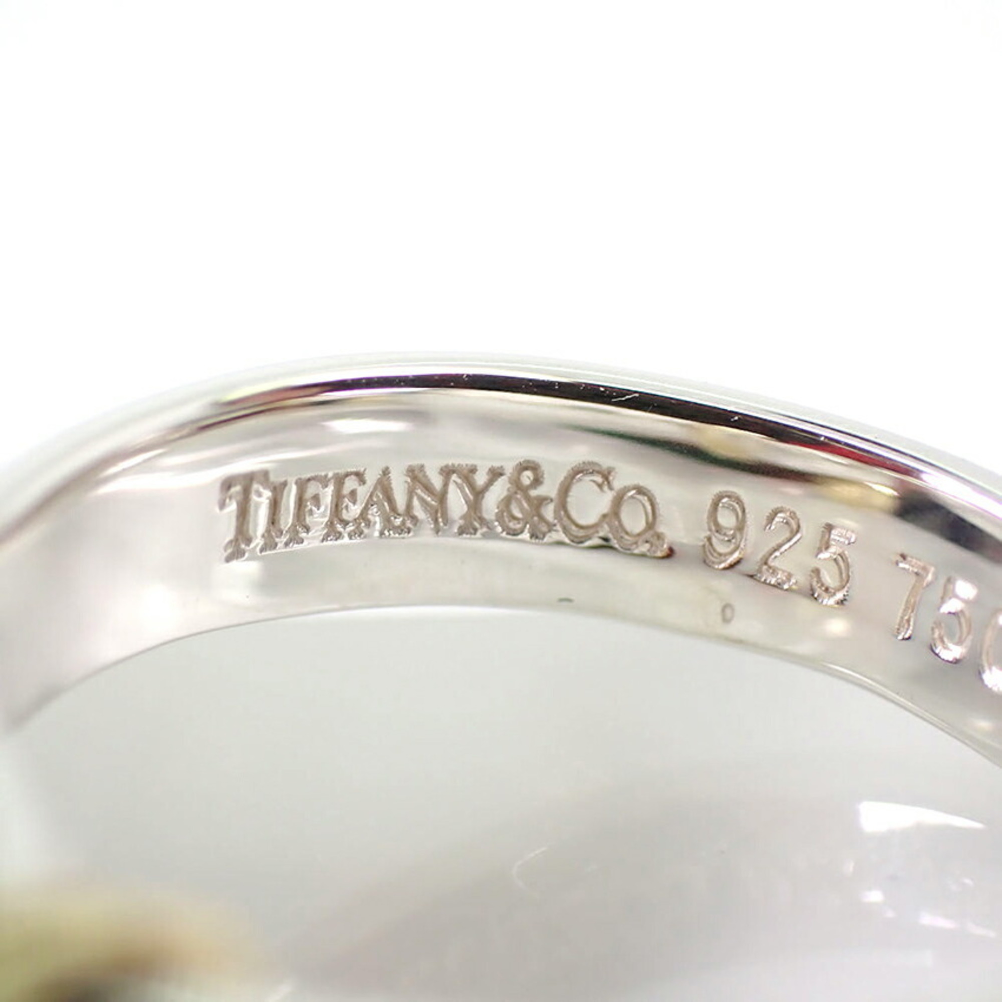 TIFFANY 925 750 Hook and Eye Combination Ring Size 8