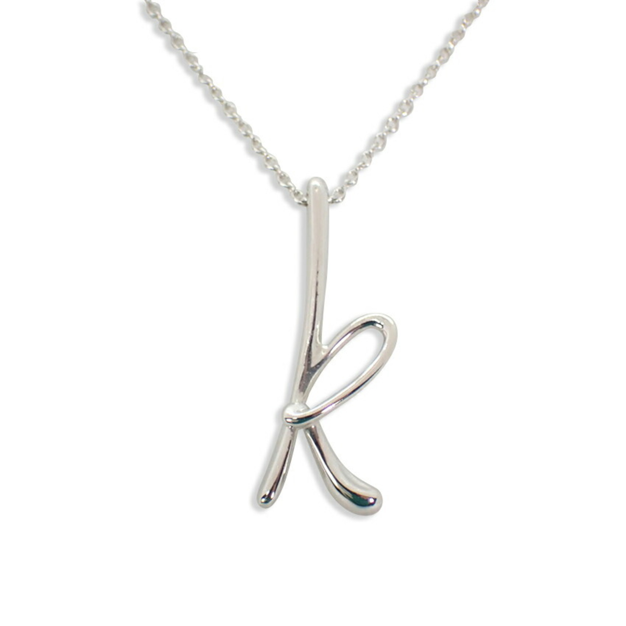 TIFFANY 925 Initial K Pendant Necklace