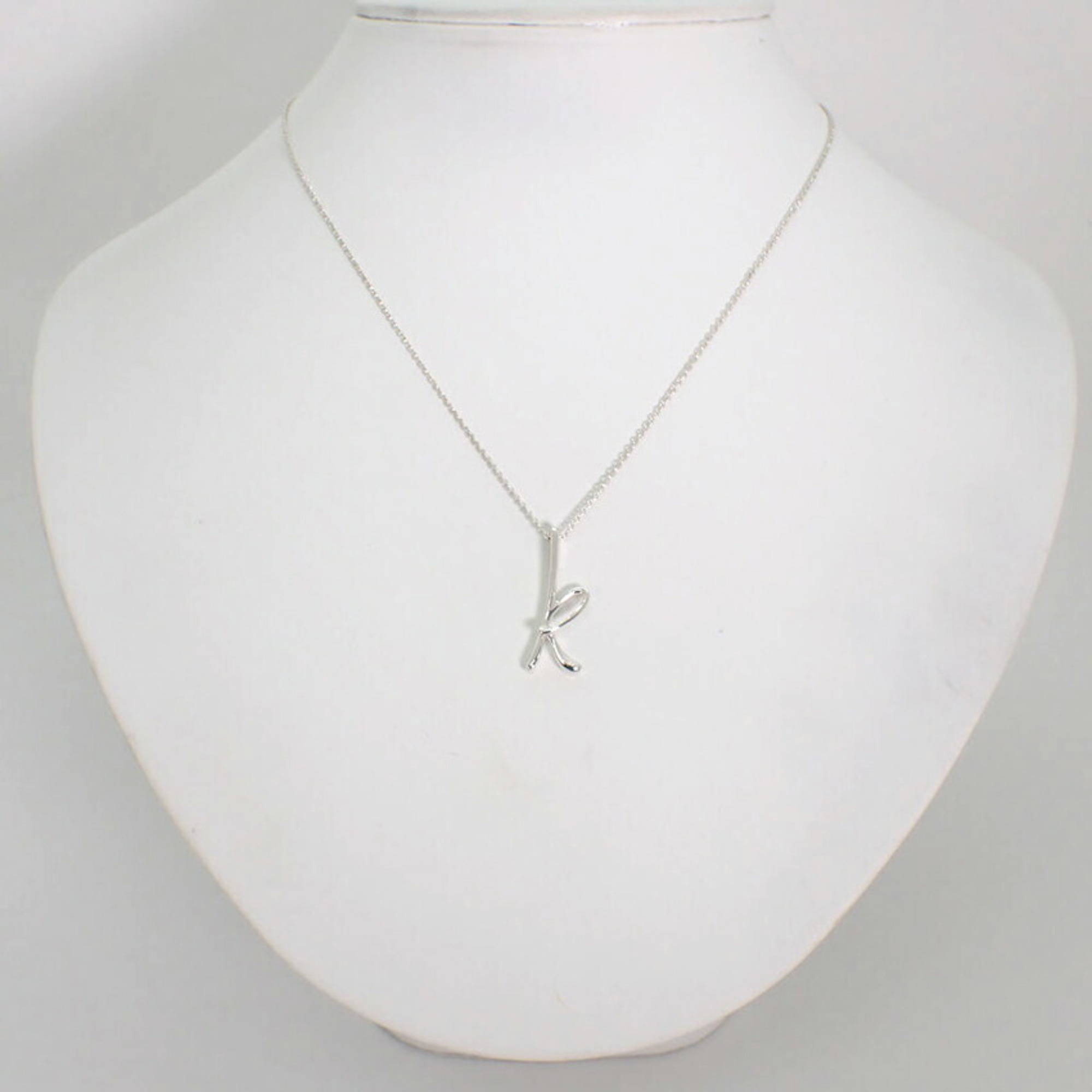 TIFFANY 925 Initial K Pendant Necklace