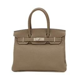 Hermes Birkin 30 Handbag Togo Etoupe B Engraved