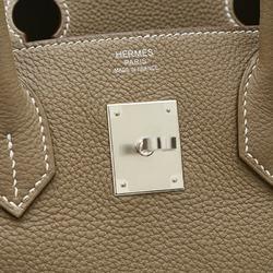 Hermes Birkin 30 Handbag Togo Etoupe B Engraved