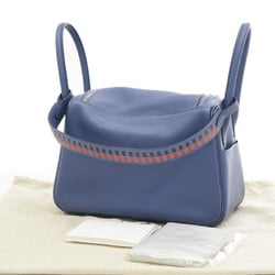 Hermes Lindy 26 handbag Traceage Swift Blue Brighton C stamp